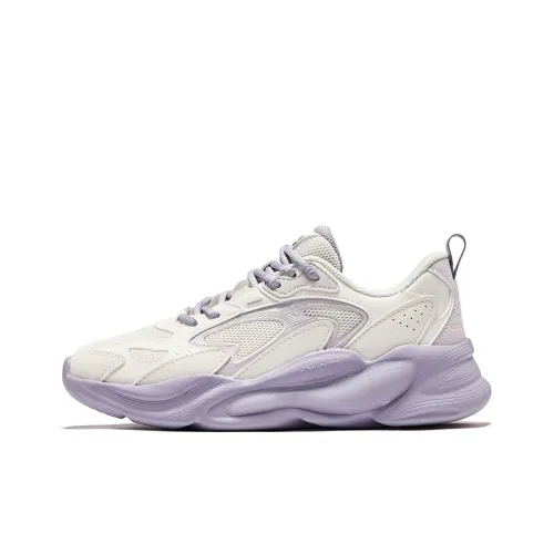 Erke Version 2,0 Of Endless Joy Slip-Resistant Abrasion-Resistant Low Top Casual Shoes Women's White Purple