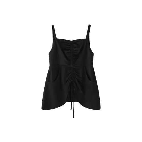 THE SEA LIFE Топ на бретелях Женский Черный Маг