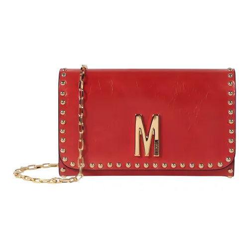 MOSCHINO Сумка через плечо из кожи женская красная