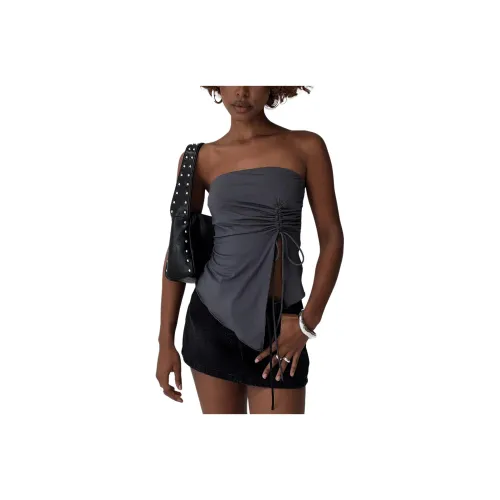 PRINCESS POLLY DESSY Без бретелей Топ Без бретелей Топ Женские Сланец Сланец