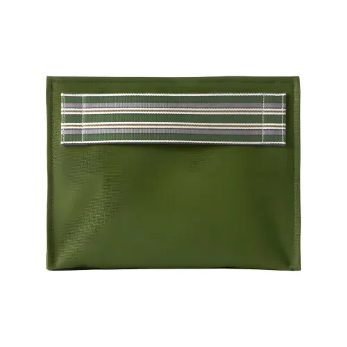 Loro Piana Хлопок лен смесь холст клатч женский зеленый