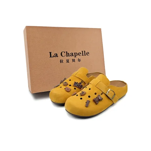 La Chapelle Тихий противоскользящий домашний шлепанцы женские желтые