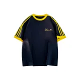 Темно-синий и желтые полоски