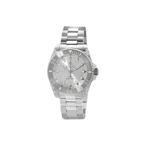 GUCCI Diving Collection Часы Автоматический Механический Механизм Нержавеющая Сталь Ремешок 40 мм Серебристый Циферблат Унисекс