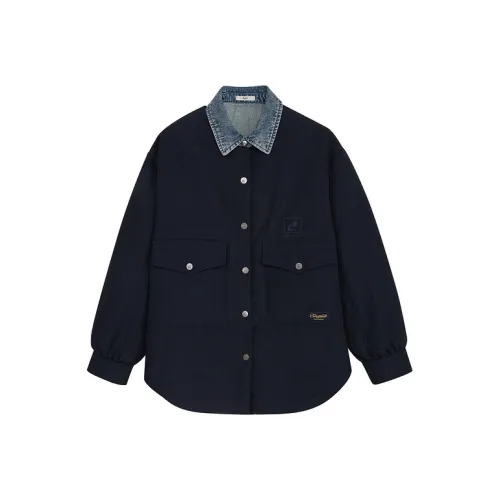 d'zzit Пуховик Женские Темно-синий