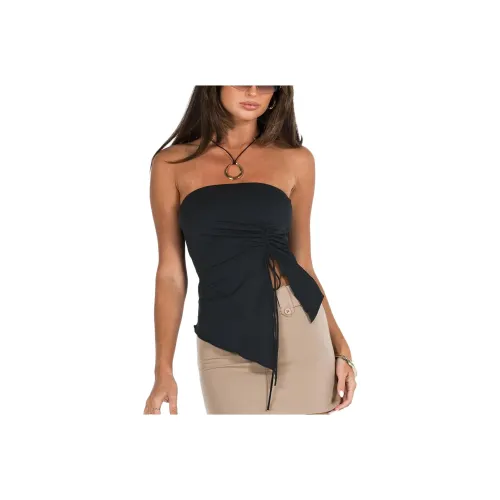 PRINCESS POLLY DESSY Без бретелей Топ Без бретелей Топ Женские Черный Черный