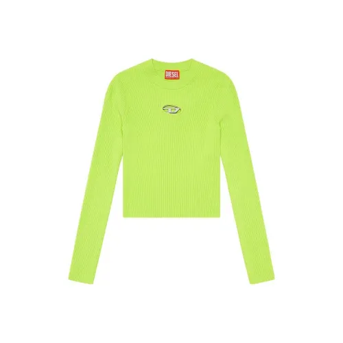 DIESEL SS24 Трикотаж Женский Неон Зеленый