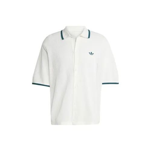 Adidas Originals Вязаная модель SS25 Рубашка Мужская Белая