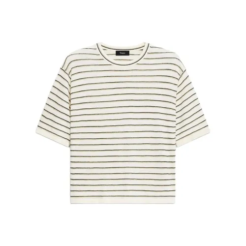 THEORY Т-рубашка с оборванным рукавом женская светло-желтый смешанный цвет