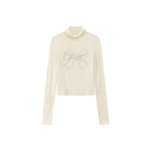 CHUU T-рубашка Женская Белая Абрикос