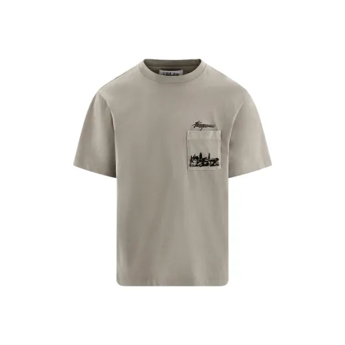 Ferragamo FW25 T Рубашка Мужская Камень Песочно-Серый