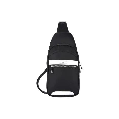 SEPTWOLVES Oxford Sling Bag Medium Men's Black Blue SEPTWOLVES Оксфорд Слинг Сумка Средний Мужская Черный Синий