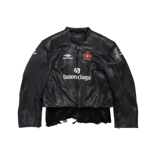 Balenciaga Черные Мужские Кожаные Куртки