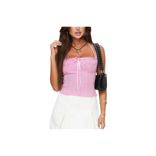 PRINCESS POLLY TRYNIA Топ Топ на бретелях Женский Розовый Розовый