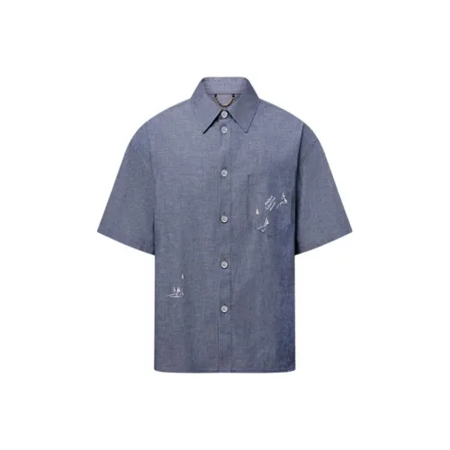 LOUIS VUITTON FW25 Рубашка Мужская Синяя