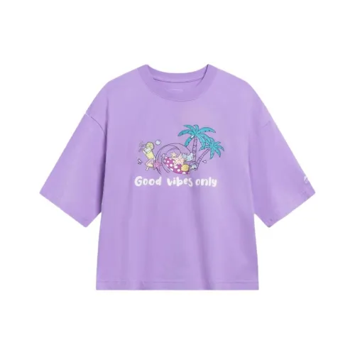 LINING Sports Fashion Collection T-Shirt Женская Вероши Розовый Фиолетовый