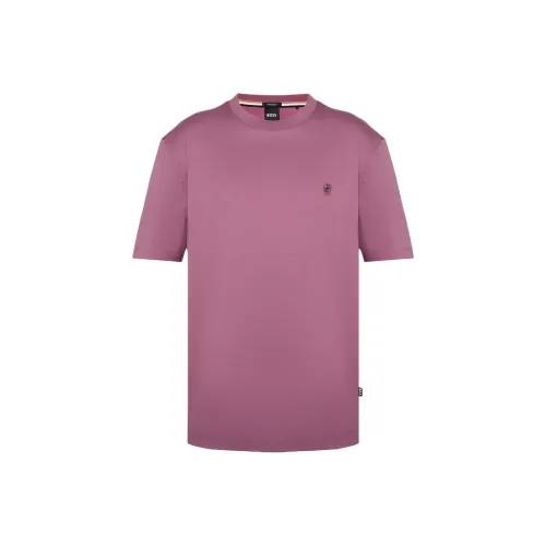 Hugo Boss Светло-фиолетовые Мужские T-рубашки