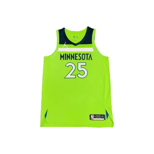 Jordan X NBA Timberwolves Баскетбольная Джерси Мужская Неоновый Зеленый