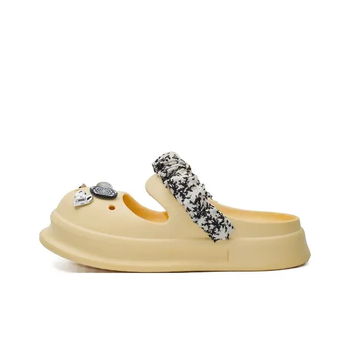 OUBT Антиперспирантные устойчивые к истиранию противоскользящие домашние тапочки для женщин желтые