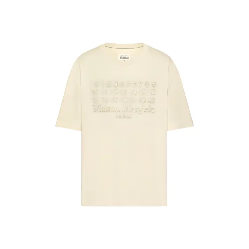 Maison Margiela Светло-бежевые Мужские T-рубашки
