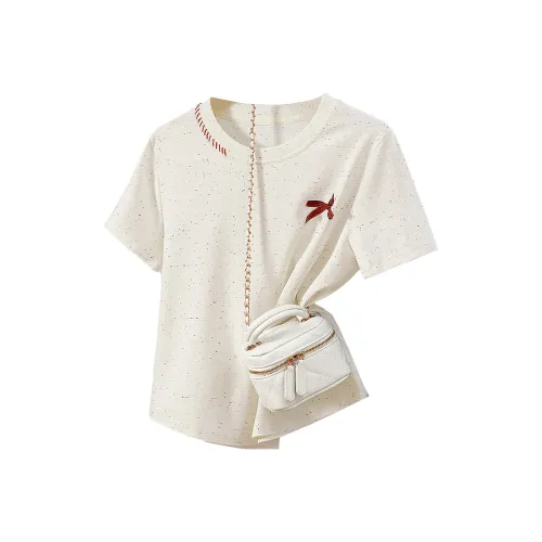 TOUCH Серо-бежевые Женские Т-рубашки