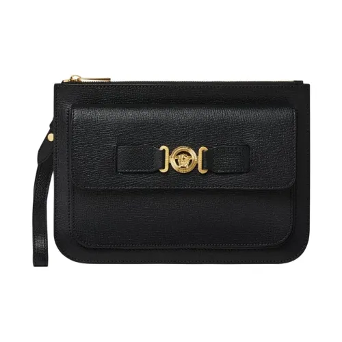 FANSIZHE Клатч из козьей кожи маленький мужской черный