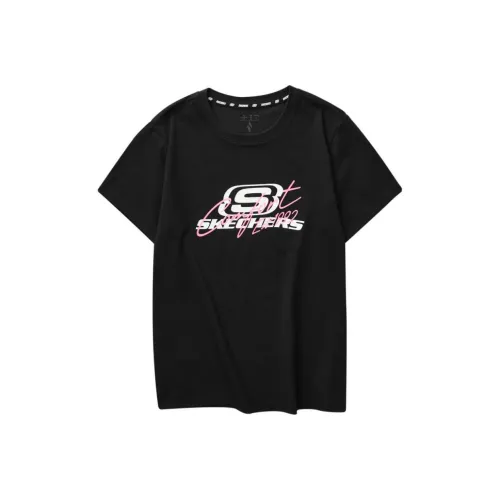 Skechers Угольный черный/0018 Женские футболки