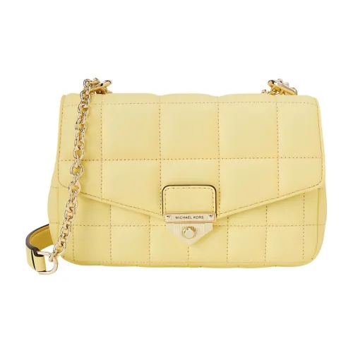 MICHAEL KORS Soho Кожа Сумка через плечо Маленькая Сумка через плечо Женская Кремово-желтая