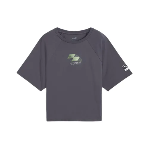 PUMA HYROXMOTION FW24 Реглан-рукав Т-рубашка Женская Galaxy Gray