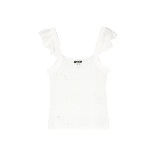 A.P.C SS24 Топ на бретелях Женский Белый