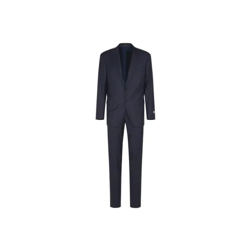 Canali Set Синий Мужской Деловой Костюм