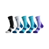 [5 пар] Черный + Белый + Синий + Синий + Фиолетовый