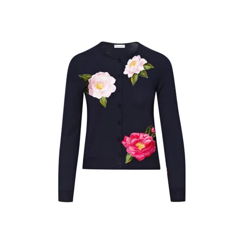 Oscar De La Renta FW23 Трикотаж Женский Морской Синий