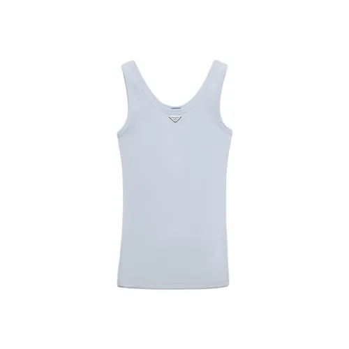 PRADA Майка Женская Небесно-Синий