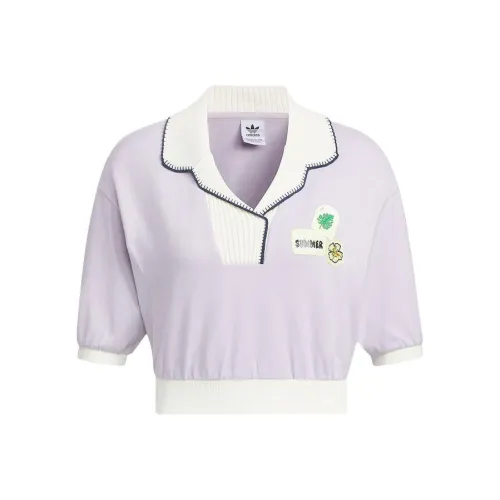 Adidas Originals Поло Женское Фиолетовое