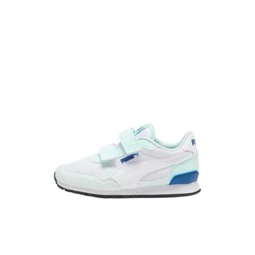 PUMA St Runner Детская беговая обувь Низкий топ Белый/Светло-синий/Синий Глазурь Для дошкольников