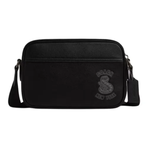 COACH Graham Коровья кожа Сумка через плечо Средняя Мужская Черная