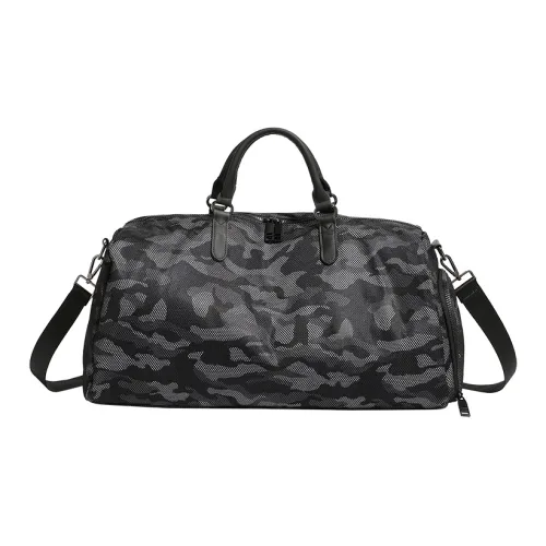 DOSRFINI ПВХ Спортивная сумка среднего размера унисекс черного цвета