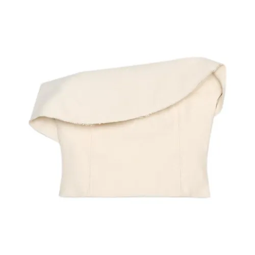 ZARA ZW Series Без бретелек Топ Женский Натуральный Белый