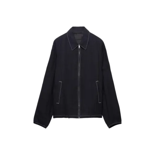 PRADA Куртки и Пальто Мужской Темно-синий Синий