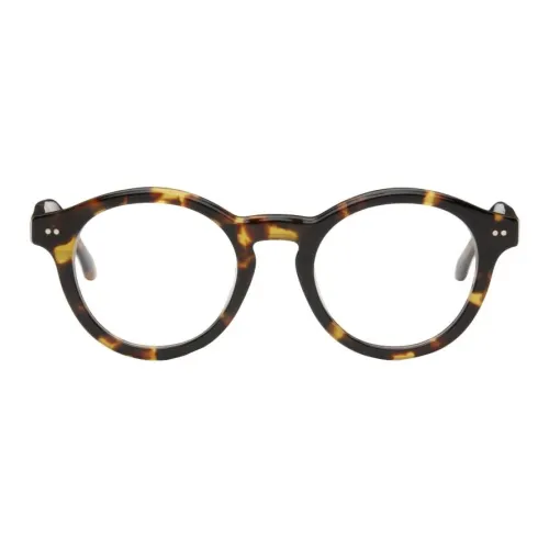 Retrosuperfuture Ацетат Круглые Оправы для очков Женские Коричневый