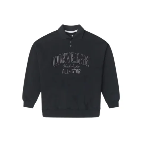 Конверс BUTTONRetro Chuck Свитшот Женские Черный