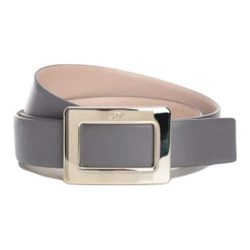 Roger Vivier Телячья кожа Кожаные ремни Женские Серый