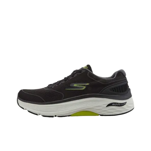 Skechers Goran Max Cushioning Arch Fit Низкий Топ Беговые кроссовки Мужской Черный