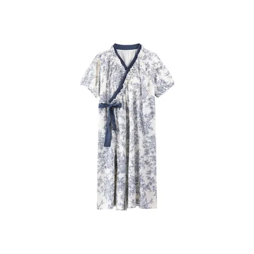 Mulong Family Сон Халат Женские Чернила Рендеринг