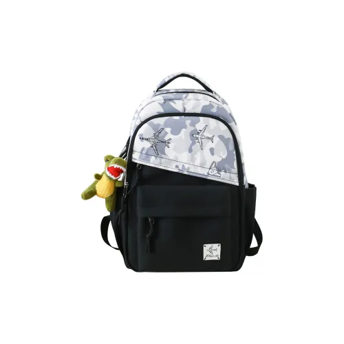 Three Ducklings Нейлон Рюкзак Мужской Черный Серый Синий