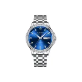 Синий циферблат, стальной браслет [упаковка].