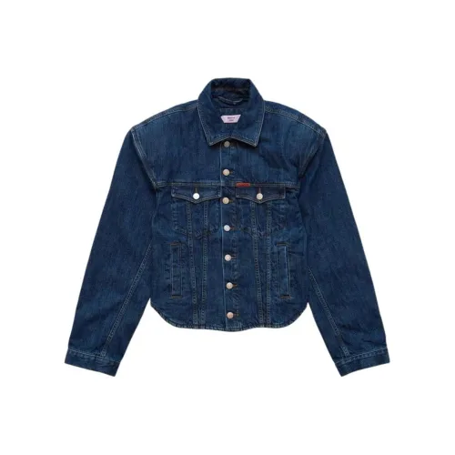 MARTINE ROSE Denim Jacket Unisex Blue