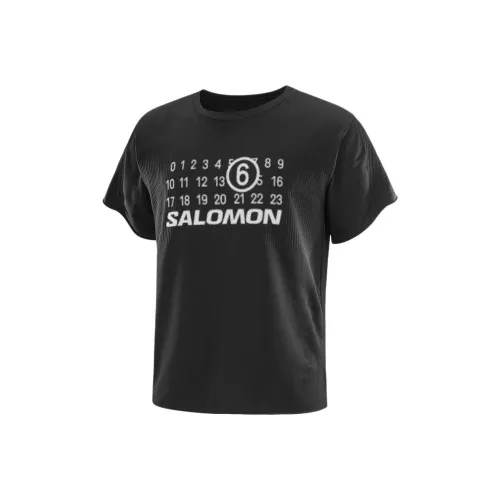 MM6 Maison Margiela совместный бренд SALOMON Collaboration Черные мужские T-рубашки