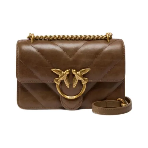 PINKO Love Bag Сумка через плечо из коровьей кожи мини-сумка женская светло-коричневый